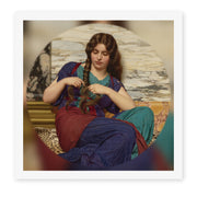 John William Godward's 'A Congenial Task' painting reproduced as a rolled canvas print