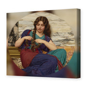 John William Godward's 'A Congenial Task' painting reproduced as a gallery-wrapped canvas print