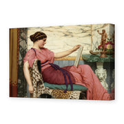 John William Godward's 'An Amateur' painting reproduced as a gallery-wrapped canvas print