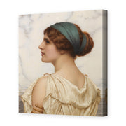 John William Godward's 'Atalanta' painting reproduced as a gallery-wrapped canvas print
