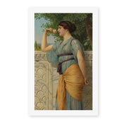 John William Godward's 'Memories' painting reproduced as a rolled canvas print