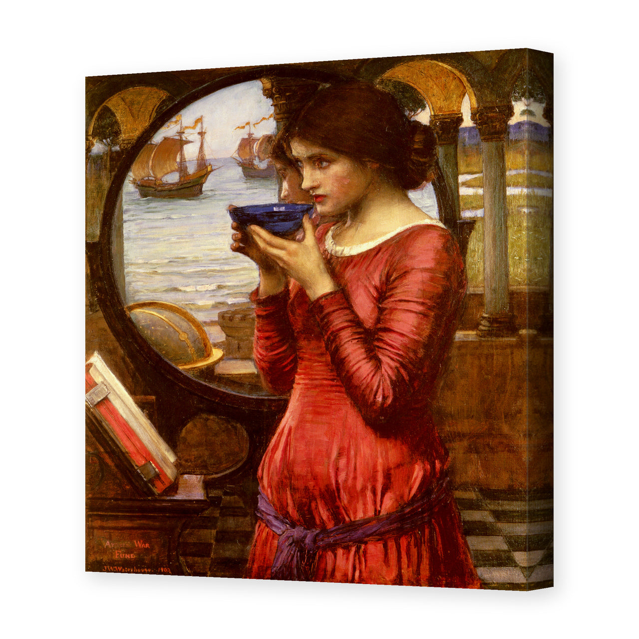 John William Waterhouse's 'Destiny' painting reproduced as a gallery-wrapped canvas print