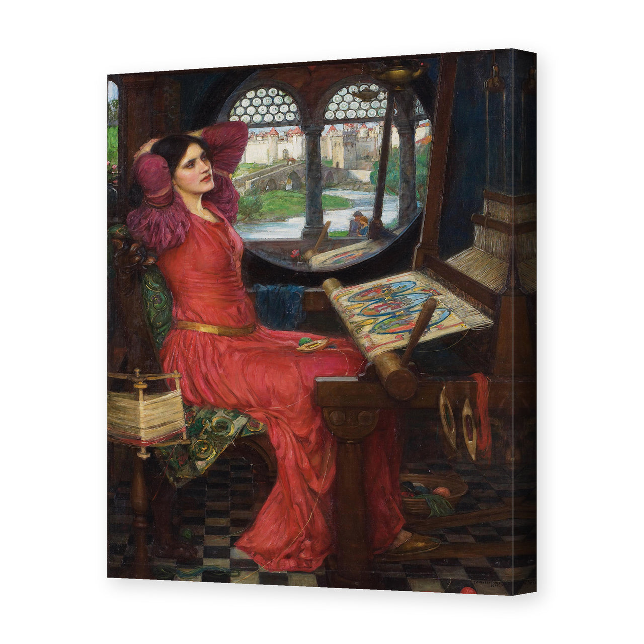 John William Waterhouse's 'I am Half Sick of Shadows' painting reproduced as a gallery-wrapped canvas print
