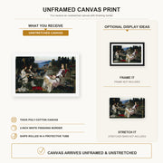 John William Waterhouse - Saint Cecilia canvas print size comparison and framing display infographic