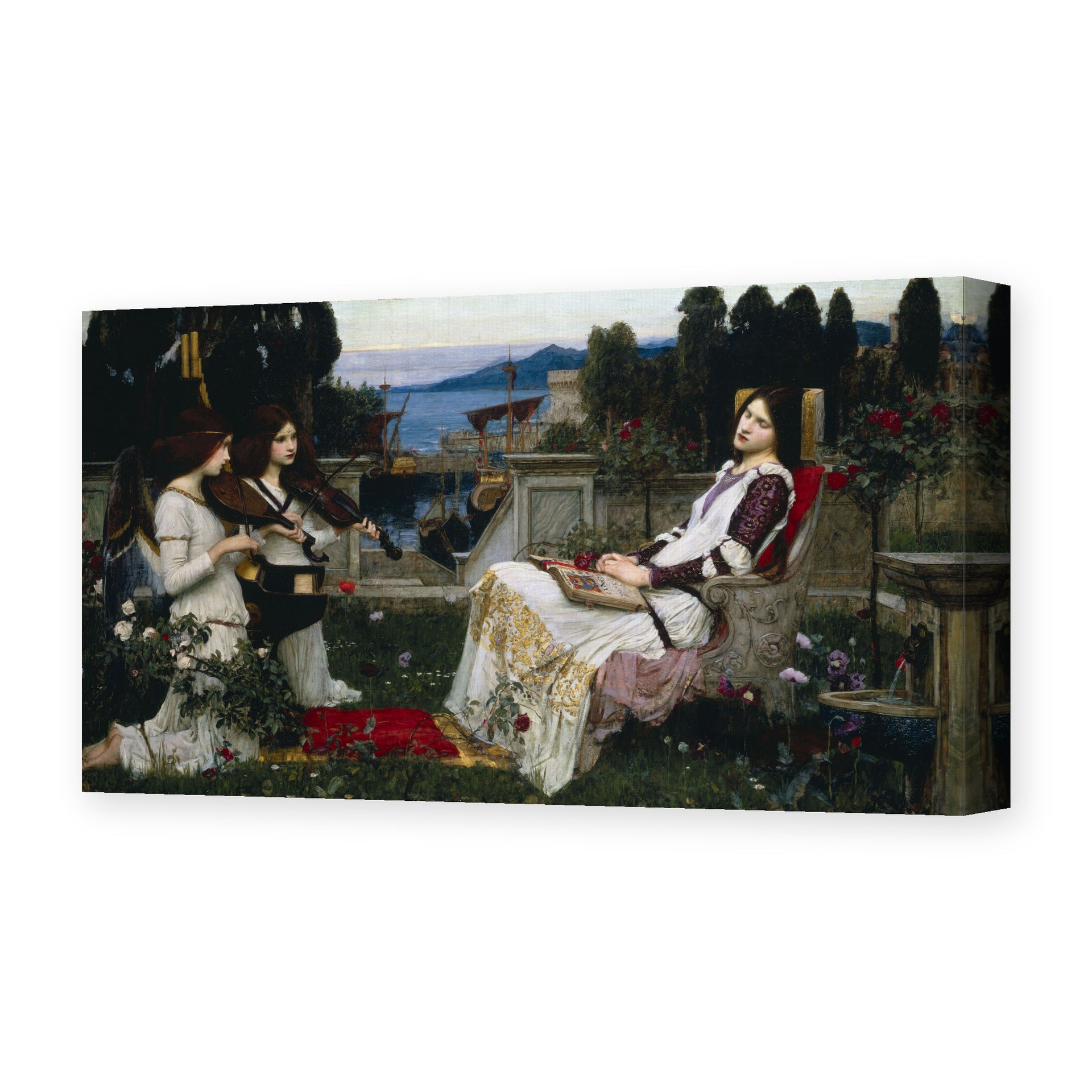 John William Waterhouse's 'Saint Cecilia' painting reproduced as a gallery-wrapped canvas print