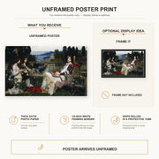 John William Waterhouse - Saint Cecilia poster print size comparison and framing display infographic
