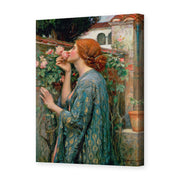 John William Waterhouse's 'The Soul of the Rose' painting reproduced as a gallery-wrapped canvas print