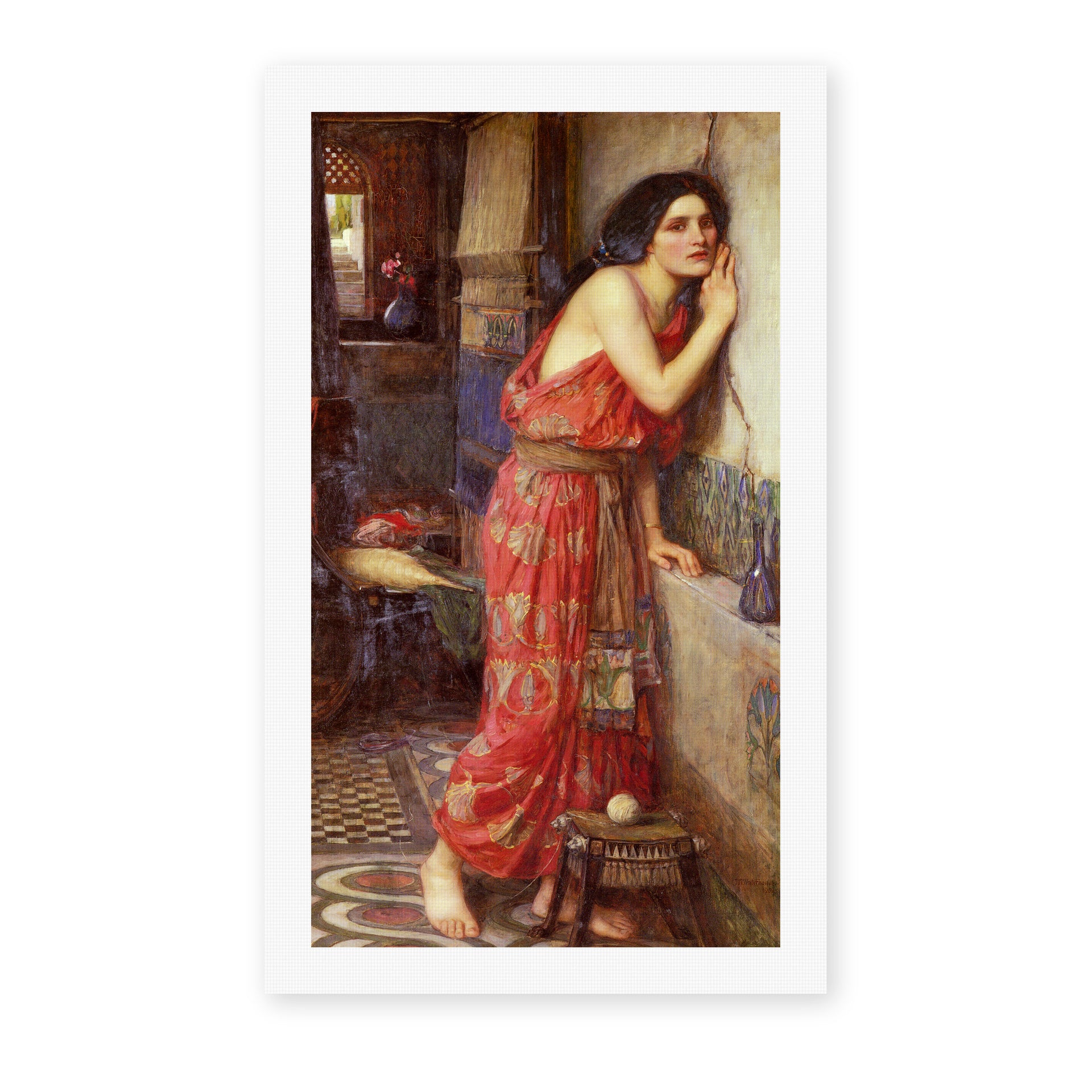 John William Waterhouse's 'Thisbe' painting reproduced as a rolled canvas print