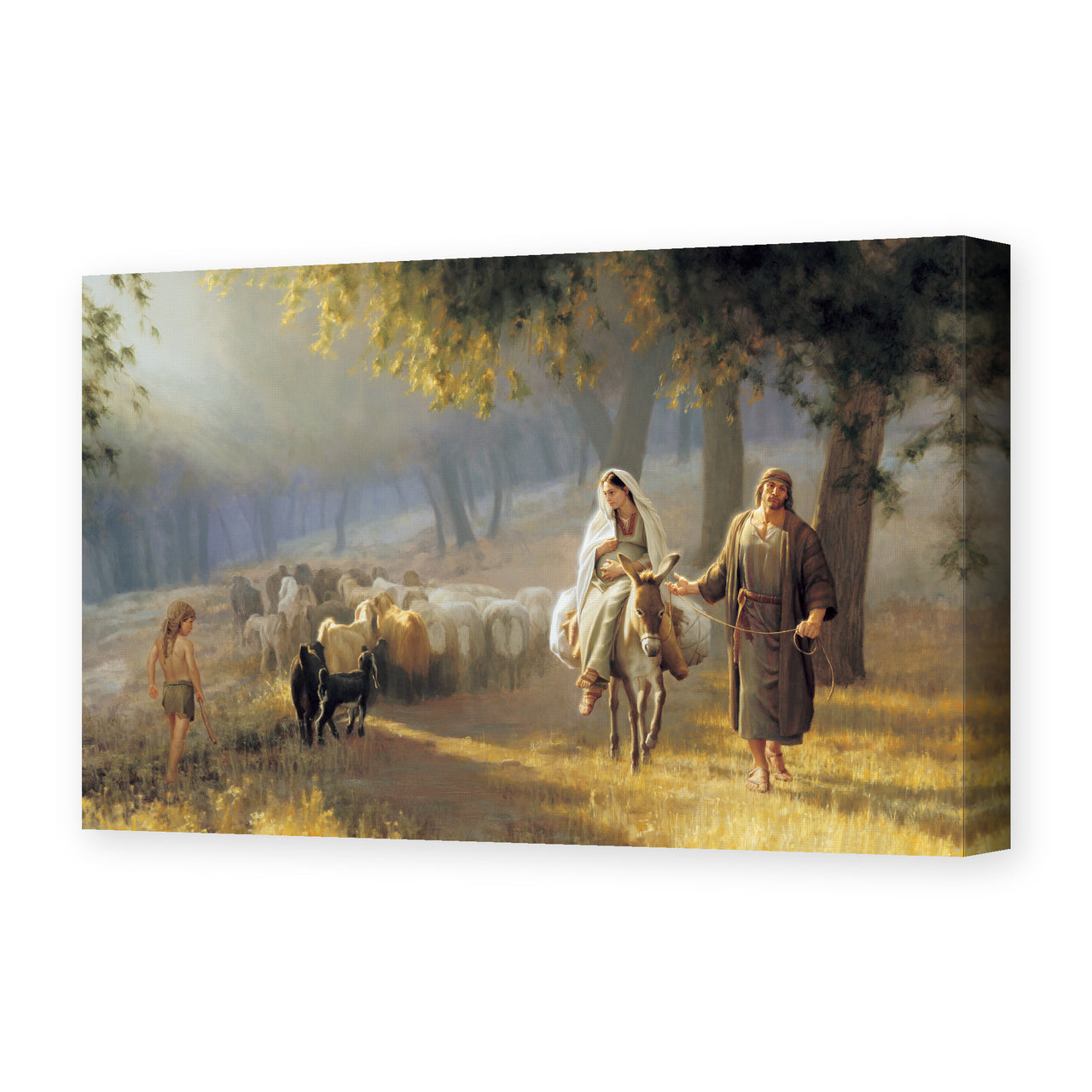 Joseph Brickey's 'Road to Bethlehem' painting reproduced as a gallery-wrapped canvas print