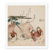Katsushika Hokusai's 'Lost Love Shell' painting reproduced as a rolled canvas print