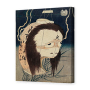 Katsushika Hokusai's 'The Lantern Ghost, Iwa' painting reproduced as a gallery-wrapped canvas print