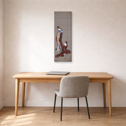 Gallery-wrapped canvas print of Katsushika Hokusai's Two Beauties displayed on a wall in a office
