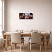 Unframed poster print of Lord Frederick Leighton's Cimabue's Madonna Carried in Procession displayed on a wall in a dining