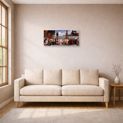 Unframed poster print of Lord Frederick Leighton's Cimabue's Madonna Carried in Procession displayed on a wall in a living room