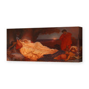 Lord Frederick Leighton's 'Cymon and Iphigenia' painting reproduced as a gallery-wrapped canvas print