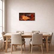 Gallery-wrapped canvas print of Lord Frederick Leighton's Cymon and Iphigenia displayed on a wall in a dining