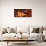 Gallery-wrapped canvas print of Lord Frederick Leighton's Cymon and Iphigenia displayed on a wall in a living room