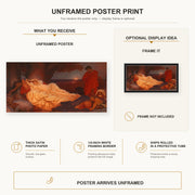 Lord Frederick Leighton - Cymon and Iphigenia poster print size comparison and framing display infographic