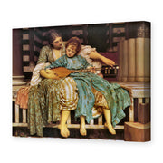 Lord Frederick Leighton's 'Music Lesson' painting reproduced as a gallery-wrapped canvas print