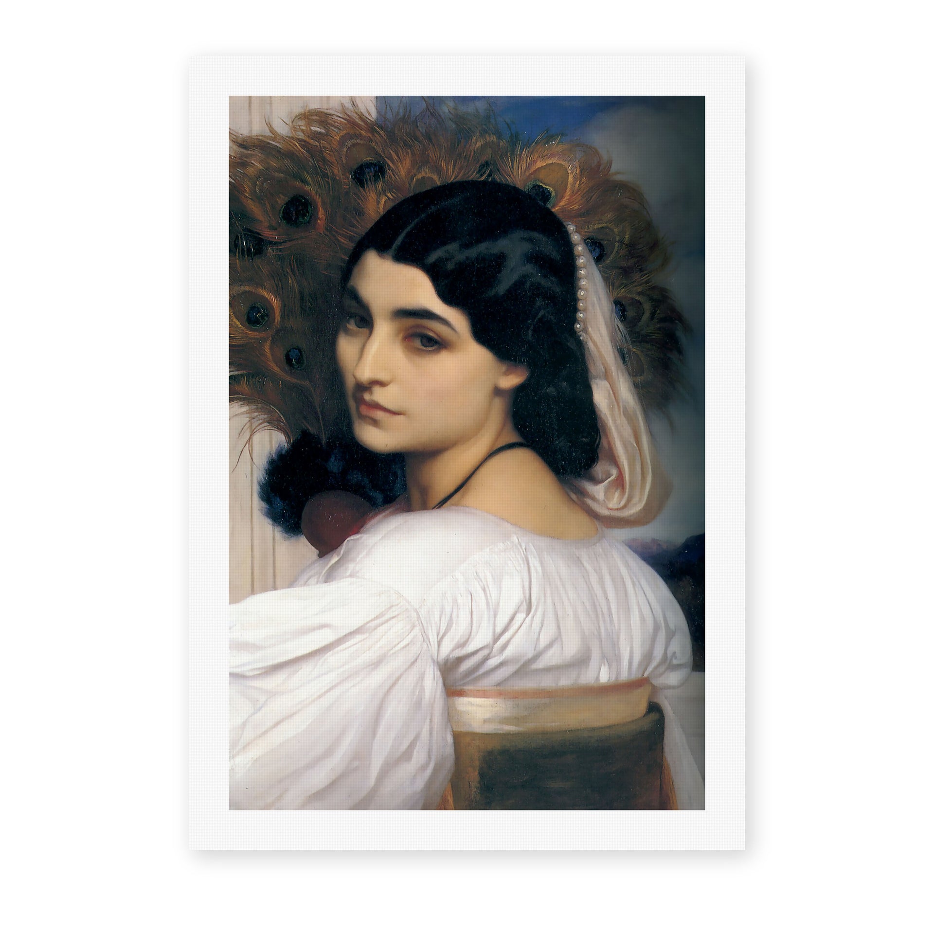 Lord Frederick Leighton's 'Pavonia' painting reproduced as a rolled canvas print