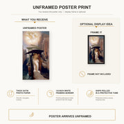 Lord Frederick Leighton - Perseus and Andromeda poster print size comparison and framing display infographic