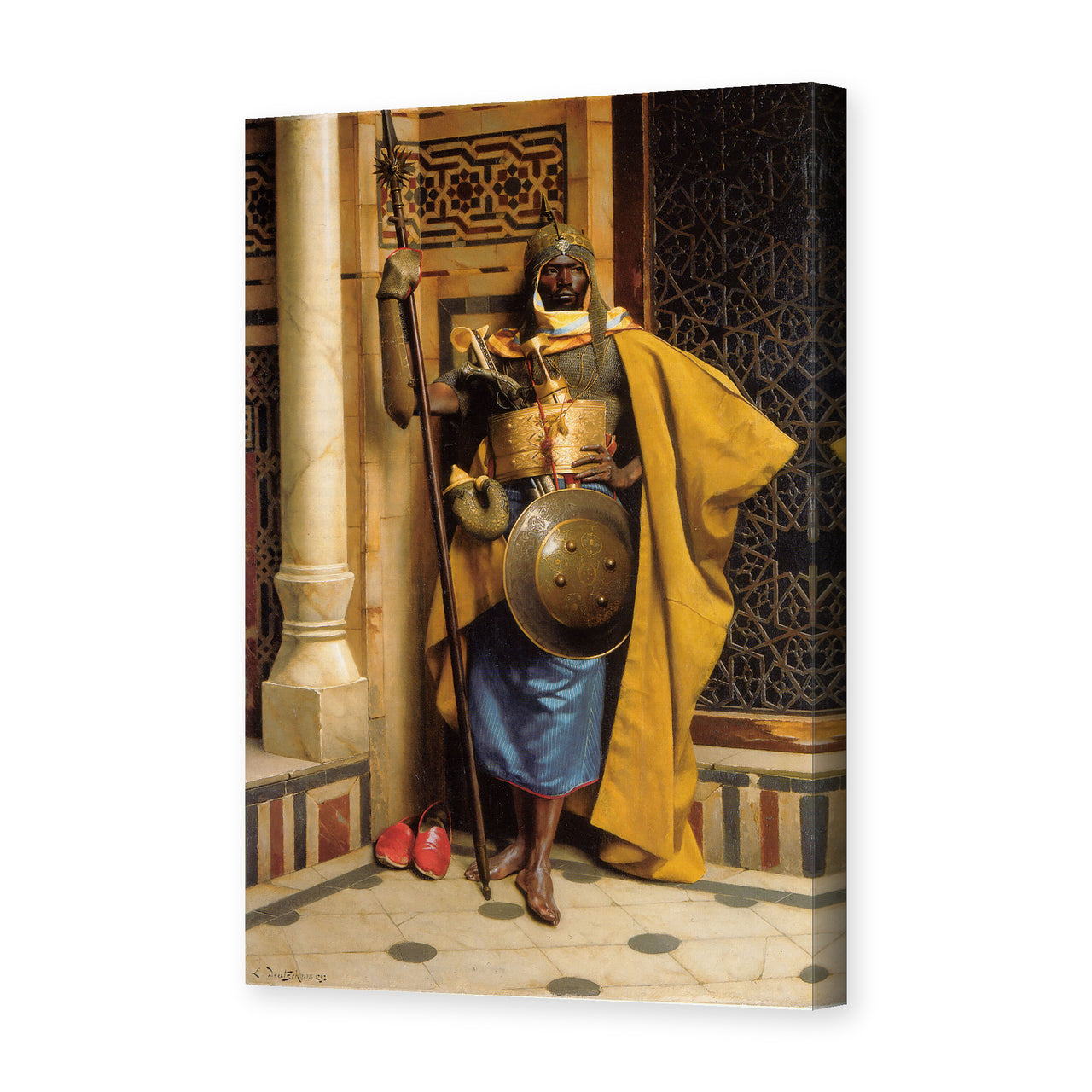 Ludwig Deutsch's 'A Palace Guard' painting reproduced as a gallery-wrapped canvas print