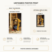 Ludwig Deutsch - A Palace Guard poster print size comparison and framing display infographic