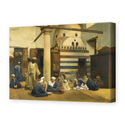 Ludwig Deutsch's 'In the Madrasa' painting reproduced as a gallery-wrapped canvas print