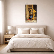 Gallery-wrapped canvas print of Ludwig Deutsch's The Palace Guard displayed on a wall in a bedroom