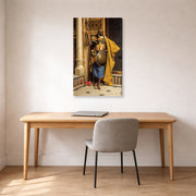 Gallery-wrapped canvas print of Ludwig Deutsch's The Palace Guard displayed on a wall in a office