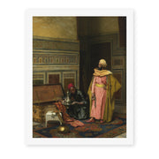 Ludwig Deutsch's 'The Treasure Chest' painting reproduced as a rolled canvas print