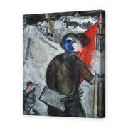 Marc Chagall's 'Between Darkness and Light' painting reproduced as a gallery-wrapped canvas print