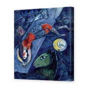 Marc Chagall's 'Blue Circus' painting reproduced as a gallery-wrapped canvas print
