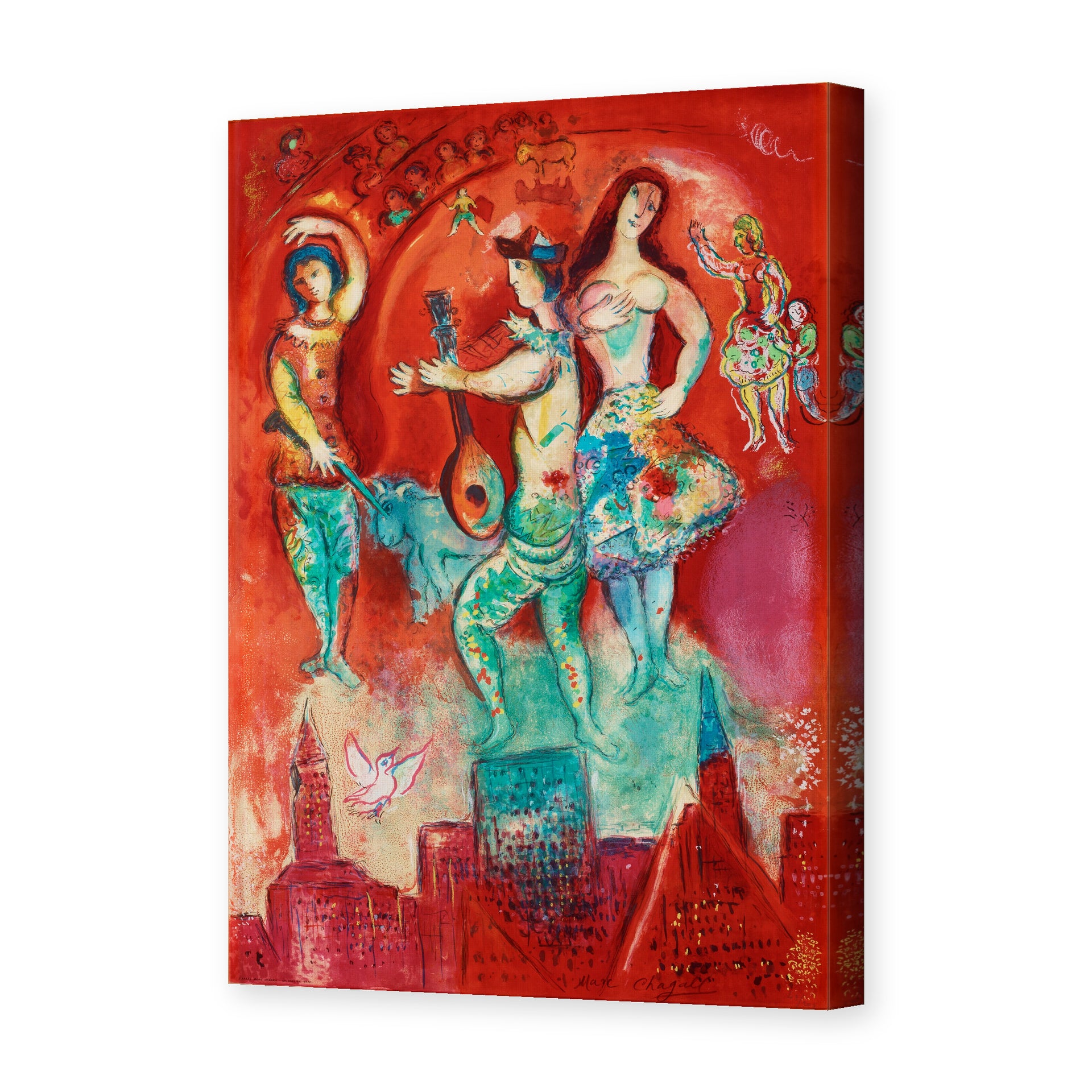 Marc Chagall's 'Carmen' painting reproduced as a gallery-wrapped canvas print