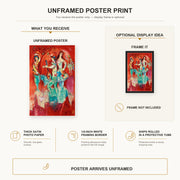 Marc Chagall - Carmen poster print size comparison and framing display infographic