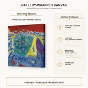 Marc Chagall - Composition gallery wrap canvas construction and hanging details infographic