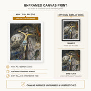 Marc Chagall - Crucifixion canvas print size comparison and framing display infographic