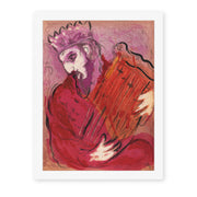 Marc Chagall's 'David with the Harp' painting reproduced as a rolled canvas print