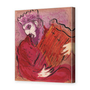 Marc Chagall's 'David with the Harp' painting reproduced as a gallery-wrapped canvas print