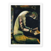 Marc Chagall's 'Jew at Prayer' painting reproduced as a rolled canvas print