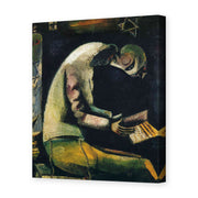 Marc Chagall's 'Jew at Prayer' painting reproduced as a gallery-wrapped canvas print