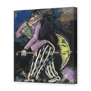 Marc Chagall's 'L'Homme Au Parapluie' painting reproduced as a gallery-wrapped canvas print