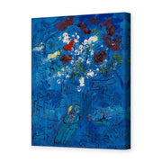 Marc Chagall's 'Le Bouquet Au Dessus De Vence' painting reproduced as a gallery-wrapped canvas print