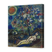 Marc Chagall's 'Le Bouquet D'Amour' painting reproduced as a gallery-wrapped canvas print