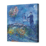 Marc Chagall's 'Le Peintre' painting reproduced as a gallery-wrapped canvas print