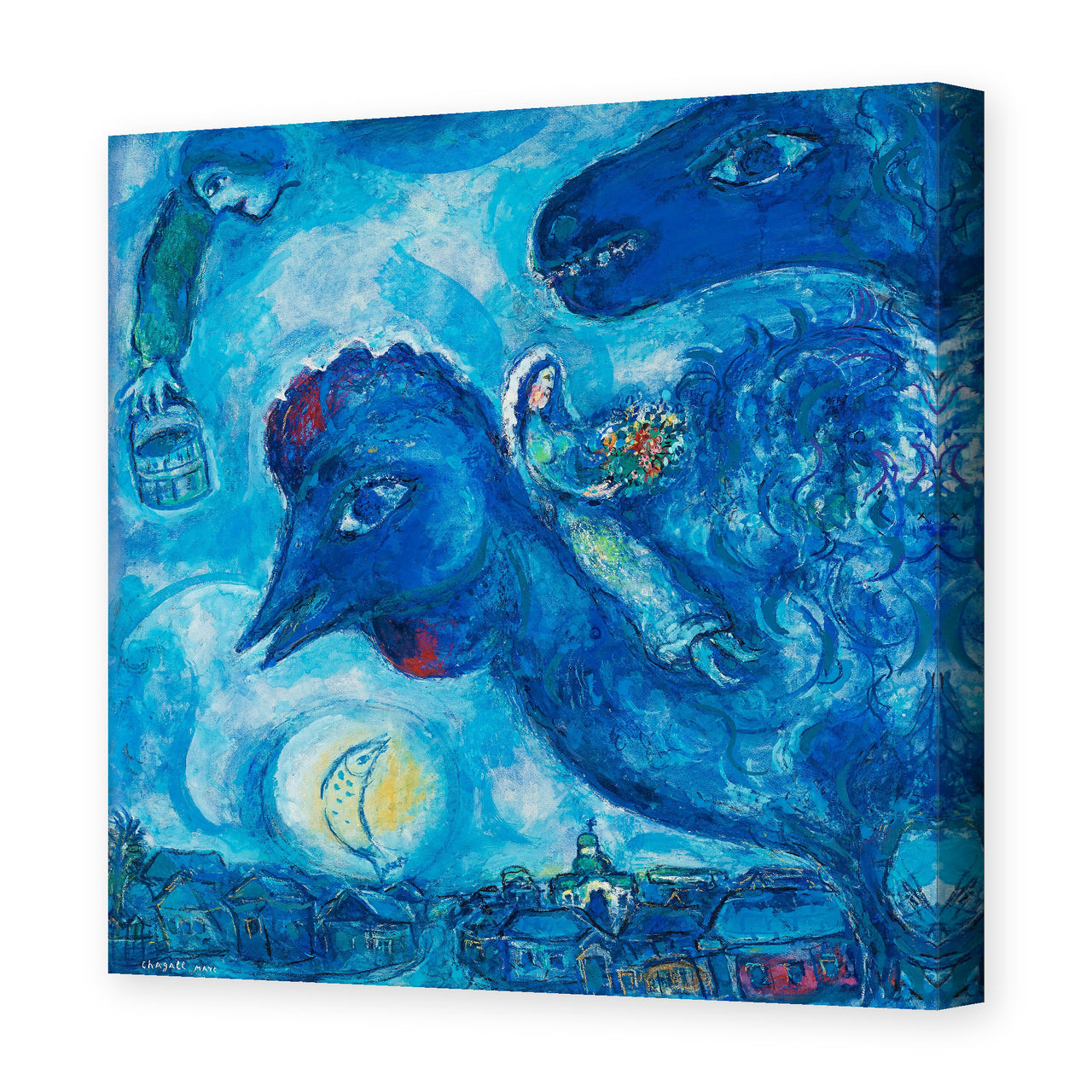 Marc Chagall's 'Le Reve De Chagall Sur Vitebsk' painting reproduced as a gallery-wrapped canvas print