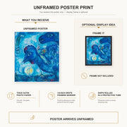 Marc Chagall - Le Reve De Chagall Sur Vitebsk poster print size comparison and framing display infographic