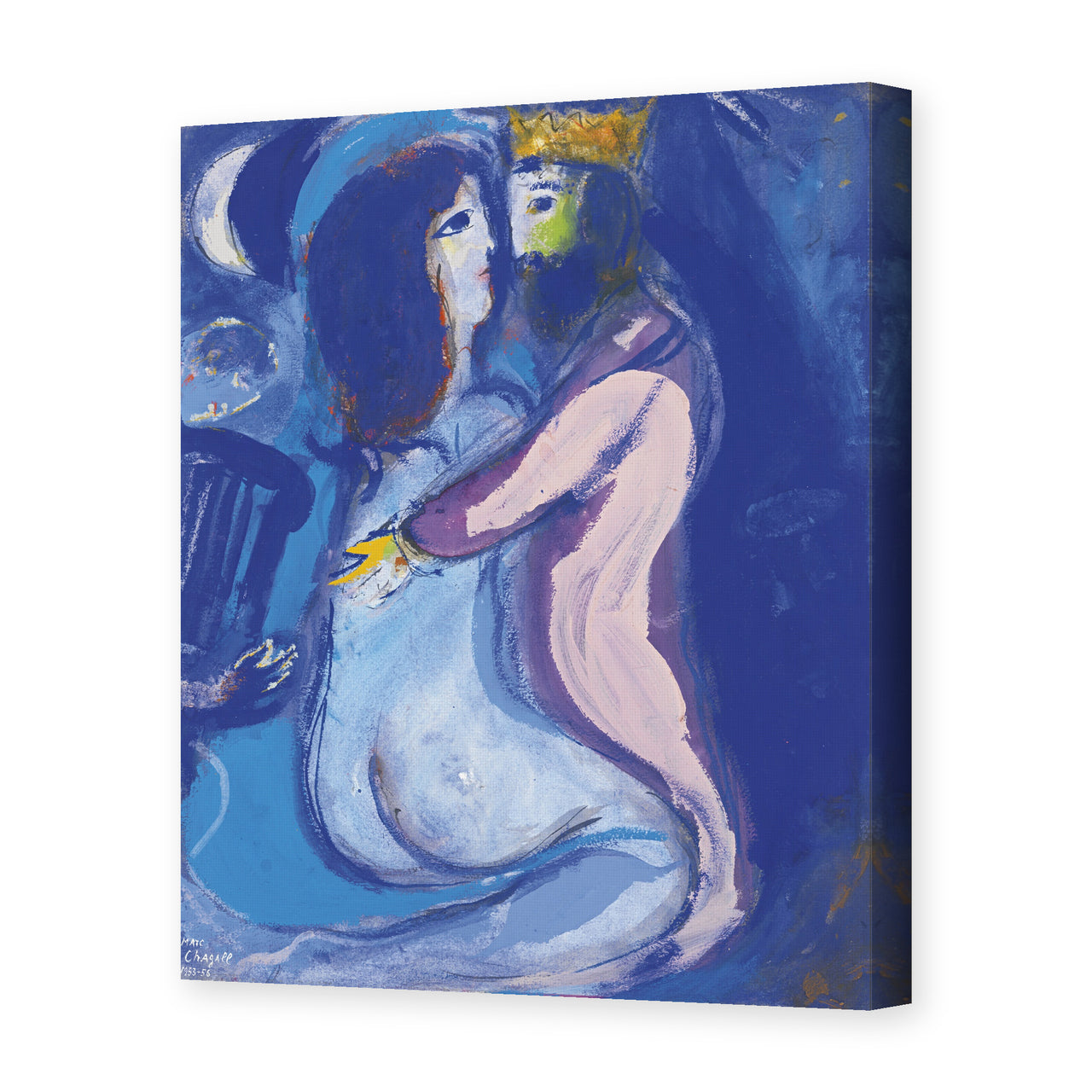 Marc Chagall's 'Le Roi David' painting reproduced as a gallery-wrapped canvas print