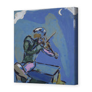 Marc Chagall's 'Le Violoniste Bleu' painting reproduced as a gallery-wrapped canvas print