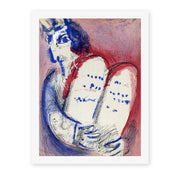 Marc Chagall's 'Moses with the Tablets of Law' painting reproduced as a rolled canvas print